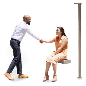 Two Persons Having A Dialogue PNG Gvi PNG