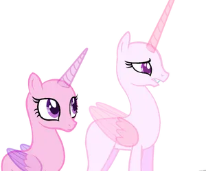 Two Unicorns Vector Art PNG