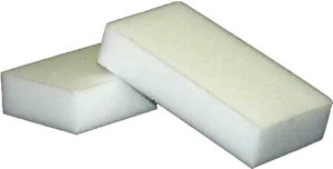 Two White Cleaning Sponges PNG image