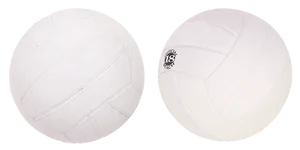 Two White Volleyballs Black Background PNG image