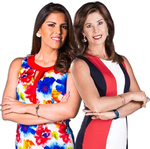 Two Women Professional Portrait PNG image