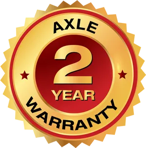 Two Year Axle Warranty Seal PNG image