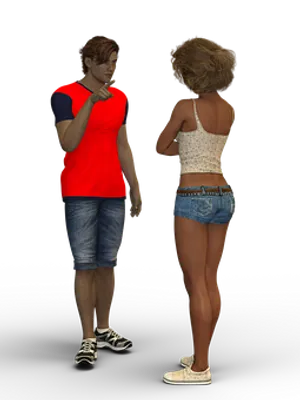 Two3 D Characters Conversation
