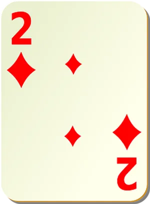 Twoof Diamonds Playing Card PNG image