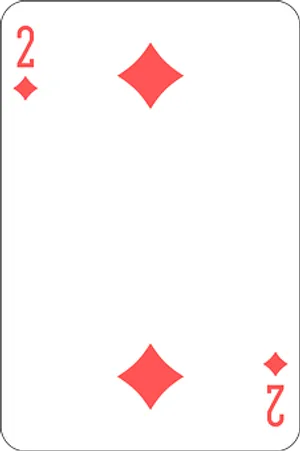 Twoof Diamonds Playing Card PNG image