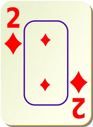 Twoof Diamonds Playing Card PNG image