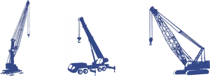 Typesof Cranes Illustration PNG