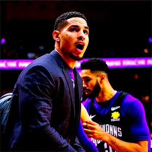 Tyrese Haliburton Sideline Reaction Png Nvy PNG image