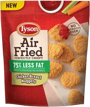 Tyson Air Fried Chicken Nuggets Packaging PNG image