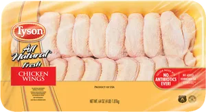Tyson All Natural Fresh Chicken Wings Packaging PNG