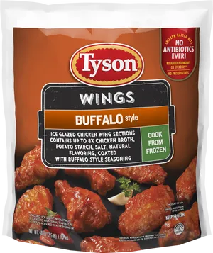 Tyson Buffalo Style Chicken Wings Package PNG image