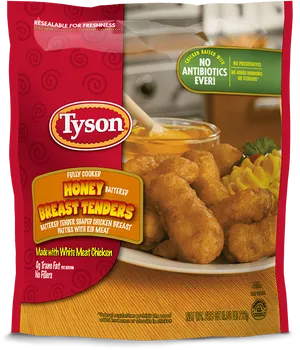 Tyson Honey Battered Breast Tenders Package PNG image