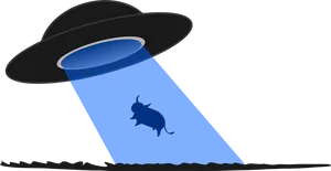 U F O Beam Illustration PNG