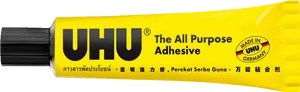 U H U All Purpose Adhesive Tube PNG