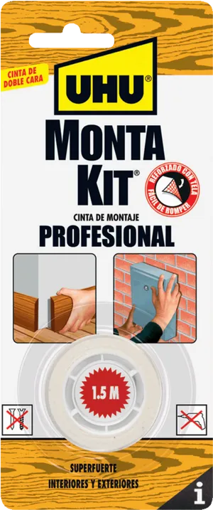 U H U Monta Kit Professional Adhesive Tape Packaging PNG image