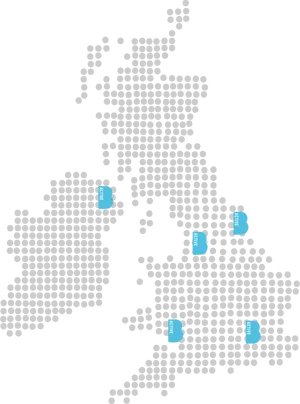 U K Dotted Map Representation PNG image