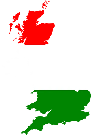 U K Map Scotland Ireland England Wales PNG image