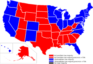 U S A Election Map Red Blue Division
