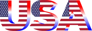 U S A Flag Lettering PNG image