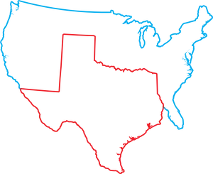 U S A Outline Texas Highlighted PNG image