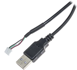 U S B Cable Damaged Exposed Wires PNG image