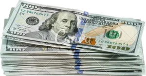 U S Dollar Currency Stack PNG image