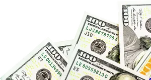 U S Hundred Dollar Bills Fanned Out PNG image