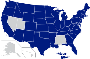 U S Map Highlighted States PNG image