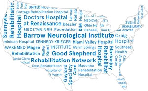 U S Rehabilitation Hospitals Map PNG image