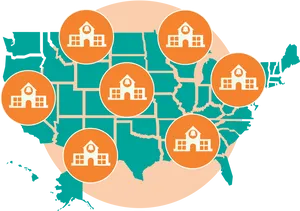 U S University Campuses Map