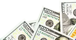 U S100 Dollar Bills Fanned Out PNG image