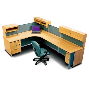 U-shaped Office Desk PNG 06122024 PNG