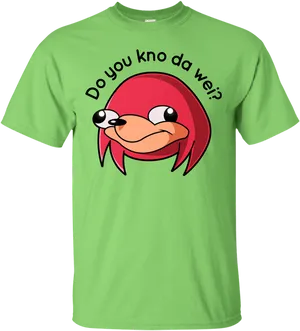 Ugandan Knuckles Meme Shirt PNG image