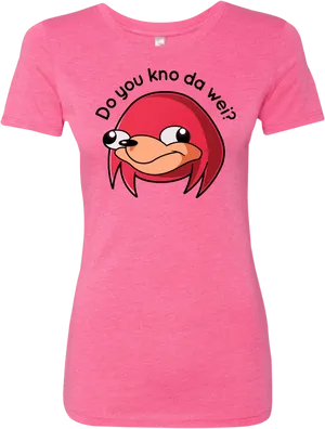 Ugandan Knuckles Meme Tshirt PNG image