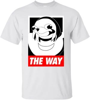 Ugandan Knuckles The Way Tshirt Design PNG image