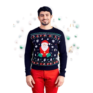 Ugly Christmas Sweater Day Celebration PNG Qiv PNG