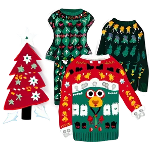 Ugly Christmas Sweater For Pets PNG 95