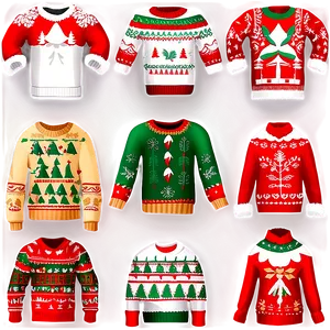 Ugly Christmas Sweater Pattern PNG Iql34 PNG