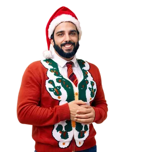 Ugly Christmas Sweater With Ho Ho Ho Png Vhh PNG image