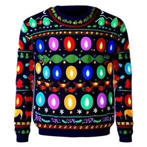 Ugly Christmas Sweater With Lights Png Xdw6 PNG image