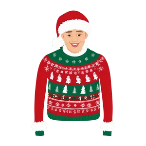 Ugly Christmas Sweater With Slogans Png Xbr PNG image