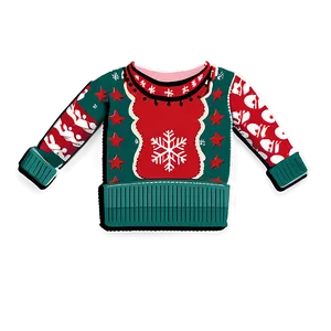 Ugly Christmas Sweater With Stockings PNG 61