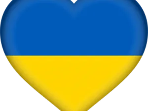 Ukraine Flag Heart Shape PNG image