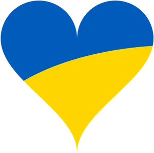 Ukraine Heart Flag Graphic PNG image