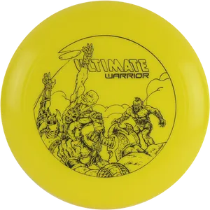 Ultimate Warrior Frisbee Design PNG image