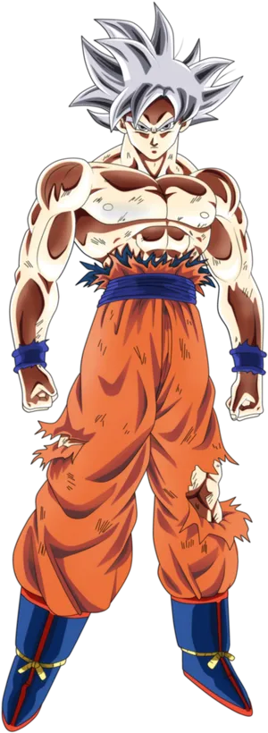 Ultra Instinct Goku Full Body PNG image