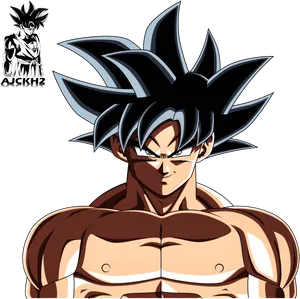 Ultra Instinct Goku Portrait PNG image