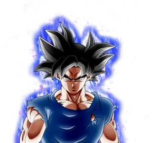 Ultra Instinct Goku Power Up PNG image