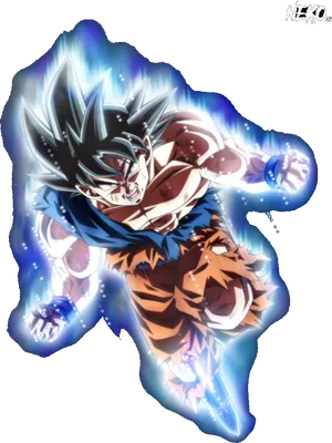 Ultra Instinct Goku Power Up PNG image