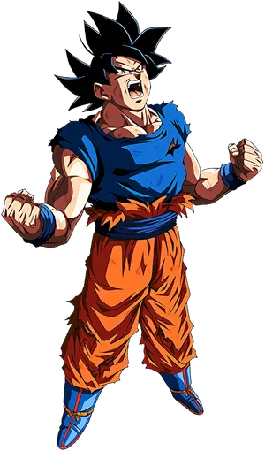 Ultra Instinct Goku Power Up PNG image